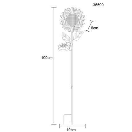 Globo - LED Solární svítidlo 200xLED/3V IP44 600 mAh květina