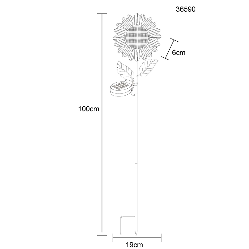 Globo - LED Solární svítidlo 200xLED/3V IP44 600 mAh květina