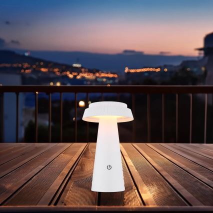 Globo - LED Stmívatelná solární dotyková lampa LED/4W/3,7W IP54 bílá