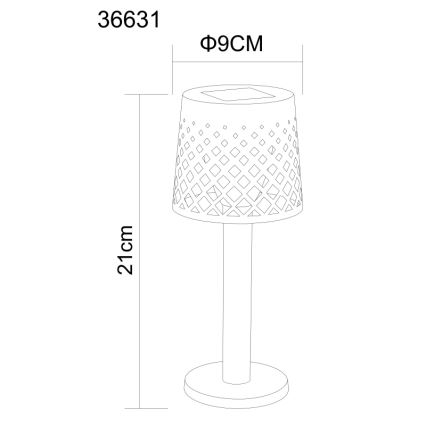 Globo - LED Solární svítidlo LED/0,06W/3,2V 3000K IP44 černá