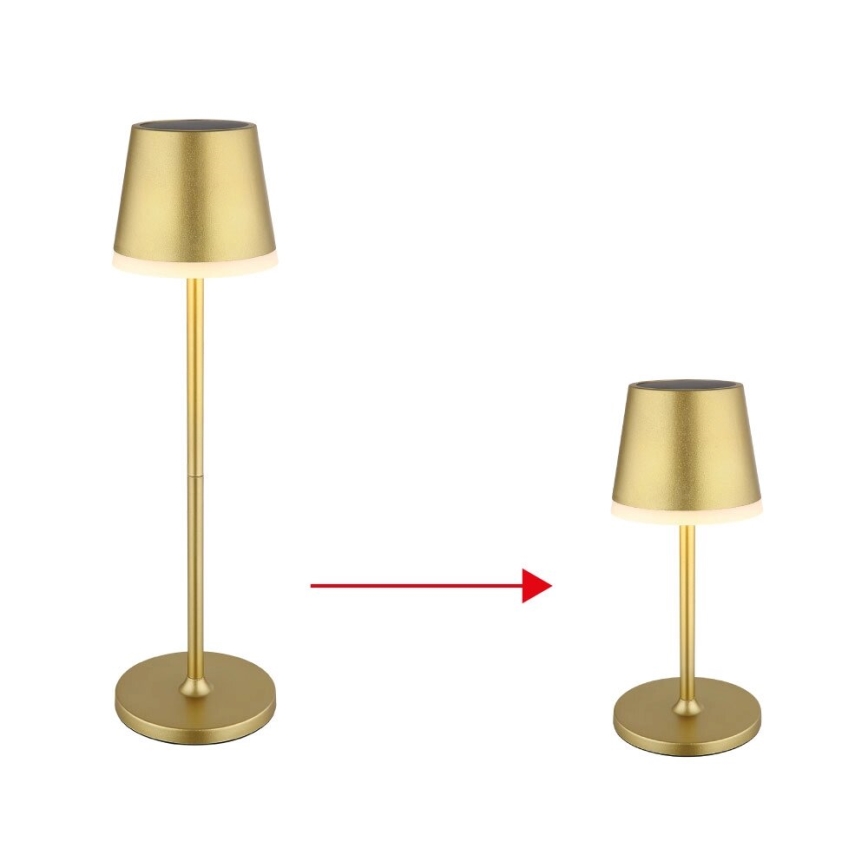 Globo - LED Solární svítidlo LED/0,6W/3V 3000K IP44 zlatá