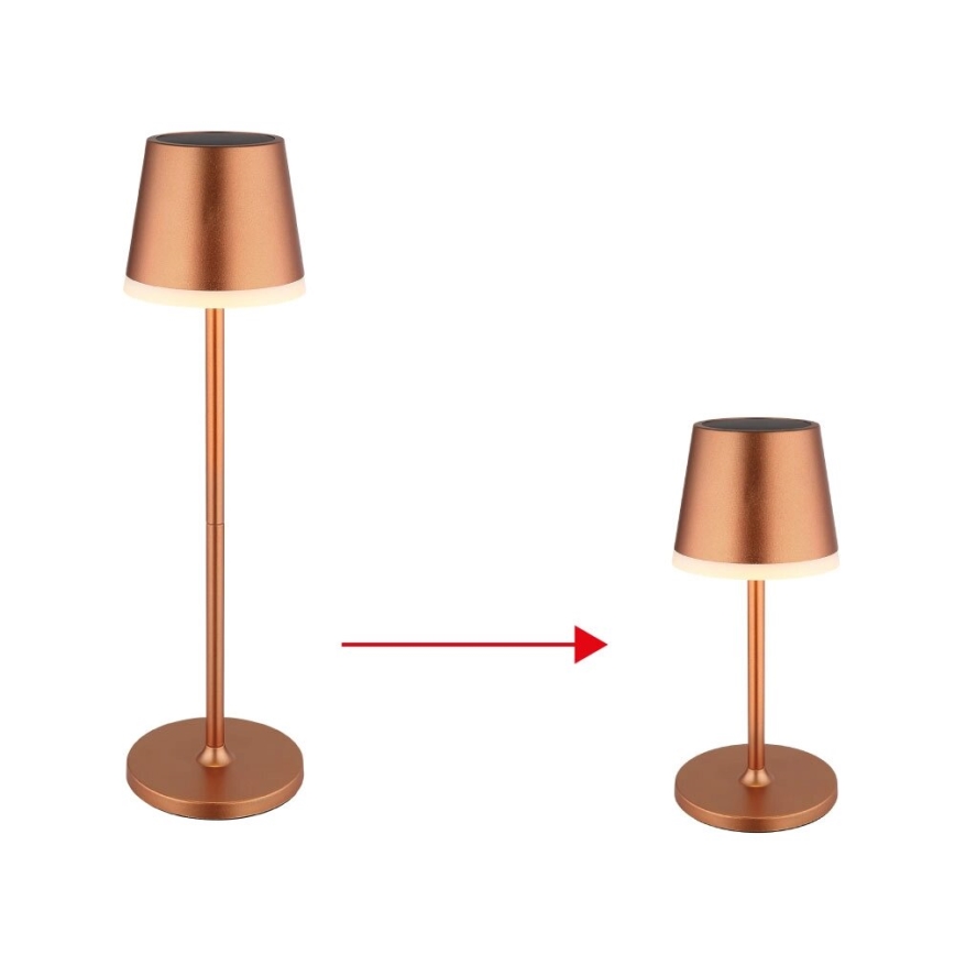 Globo - LED Solární svítidlo LED/0,6W/3V 3000K IP44 měděná