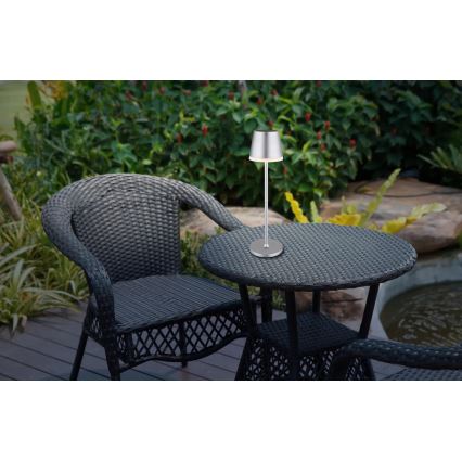 Globo - LED Solární svítidlo LED/0,6W/3V 3000K IP44 matný chrom