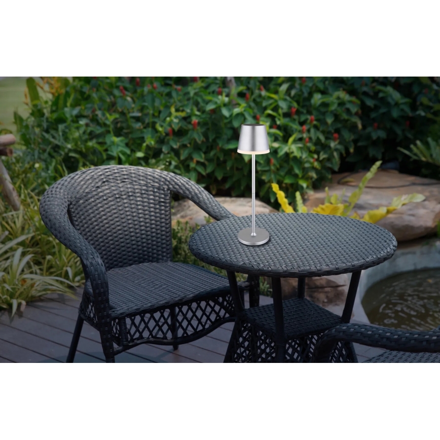 Globo - LED Solární svítidlo LED/0,6W/3V 3000K IP44 matný chrom