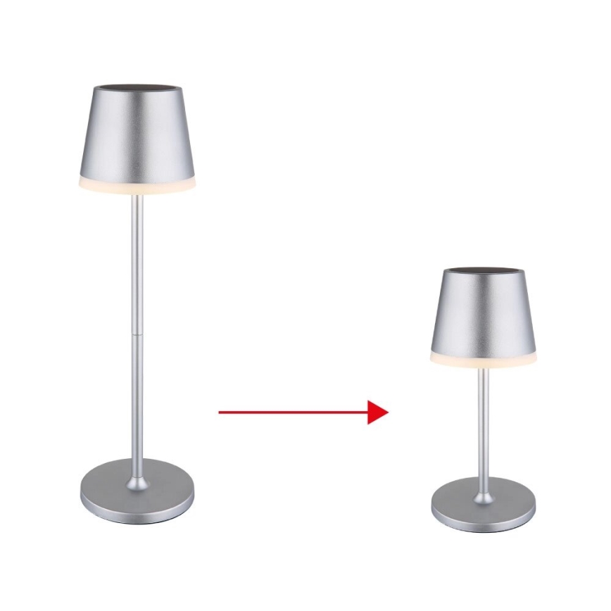 Globo - LED Solární svítidlo LED/0,6W/3V 3000K IP44 matný chrom
