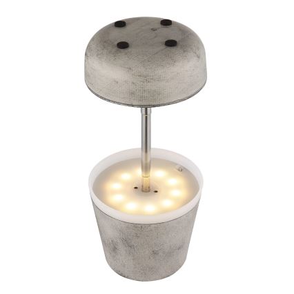 Globo - LED Solární lampa 10xLED/0,06W/3V IP44 šedá