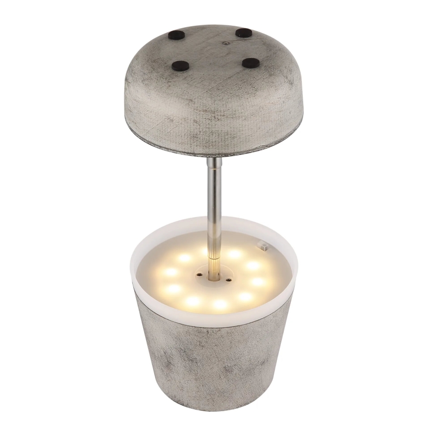 Globo - LED Solární lampa 10xLED/0,06W/3V IP44 šedá