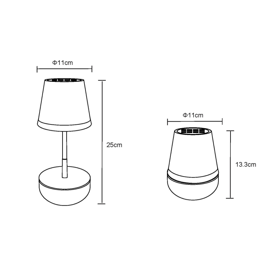 Globo - LED Solární lampa 10xLED/0,06W/3V IP44 šedá
