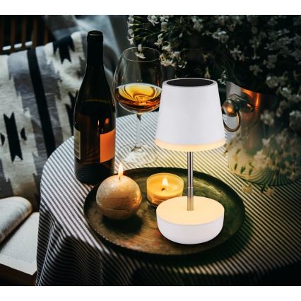 Globo - LED Solární lampa 10xLED/0,06W/3V IP44 800 mAh bílá