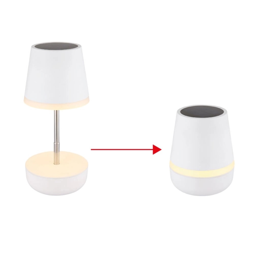 Globo - LED Solární lampa 10xLED/0,06W/3V IP44 800 mAh bílá