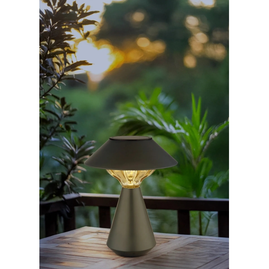 Globo - LED Solární lampa 10xLED/0,06W/1,2V IP44 600 mAh černá