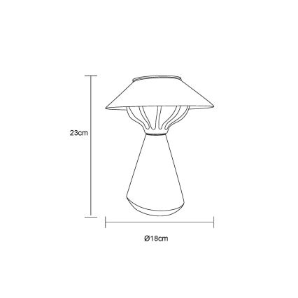 Globo - LED Solární lampa 10xLED/0,06W/1,2V IP44 600 mAh černá
