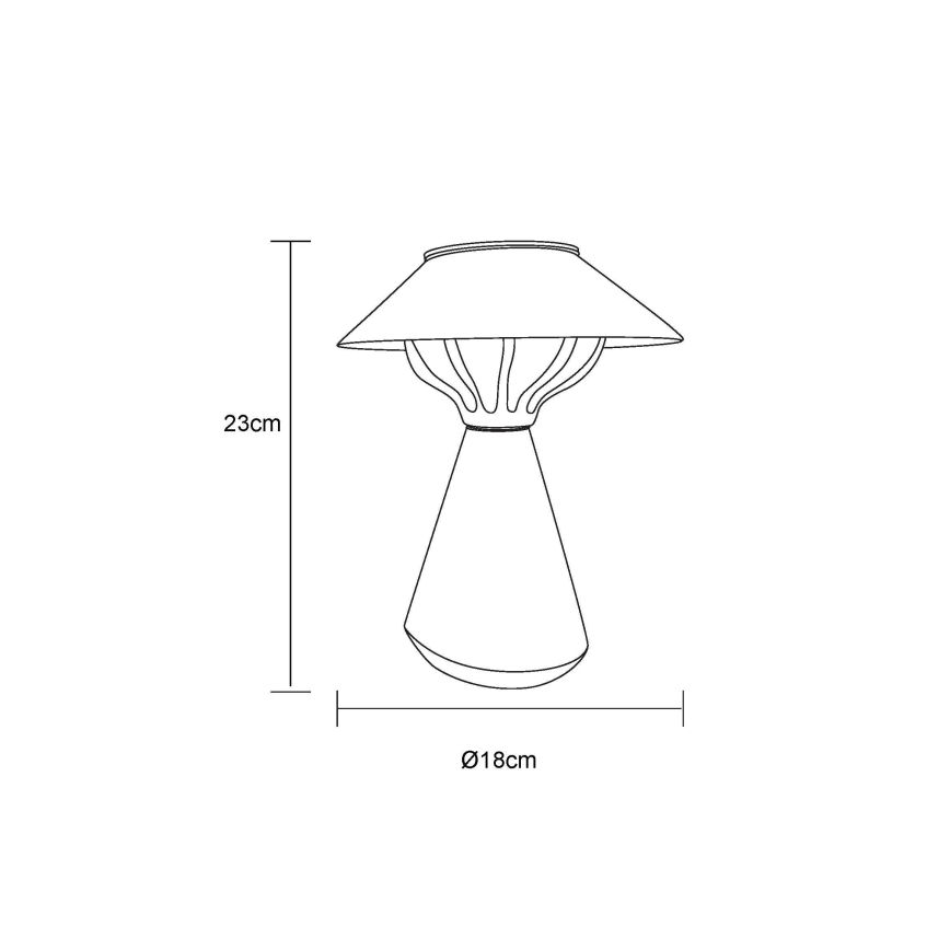 Globo - LED Solární lampa 10xLED/0,06W/1,2V IP44 600 mAh černá