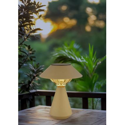 Globo - LED Solární lampa 10xLED/0,06W/1,2V IP44 600 mAh hnědá