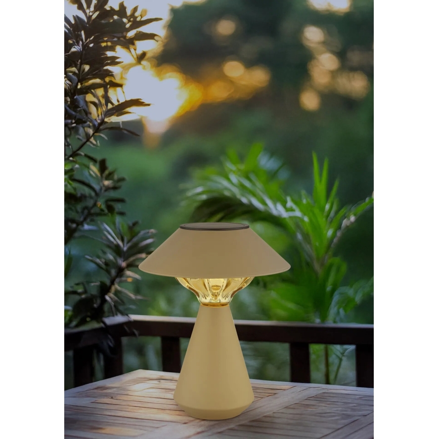Globo - LED Solární lampa 10xLED/0,06W/1,2V IP44 600 mAh hnědá