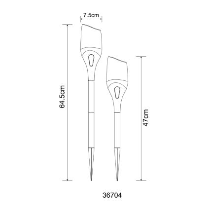 Globo - LED Solární svítidlo LED/2,4W/3V 1600K IP44