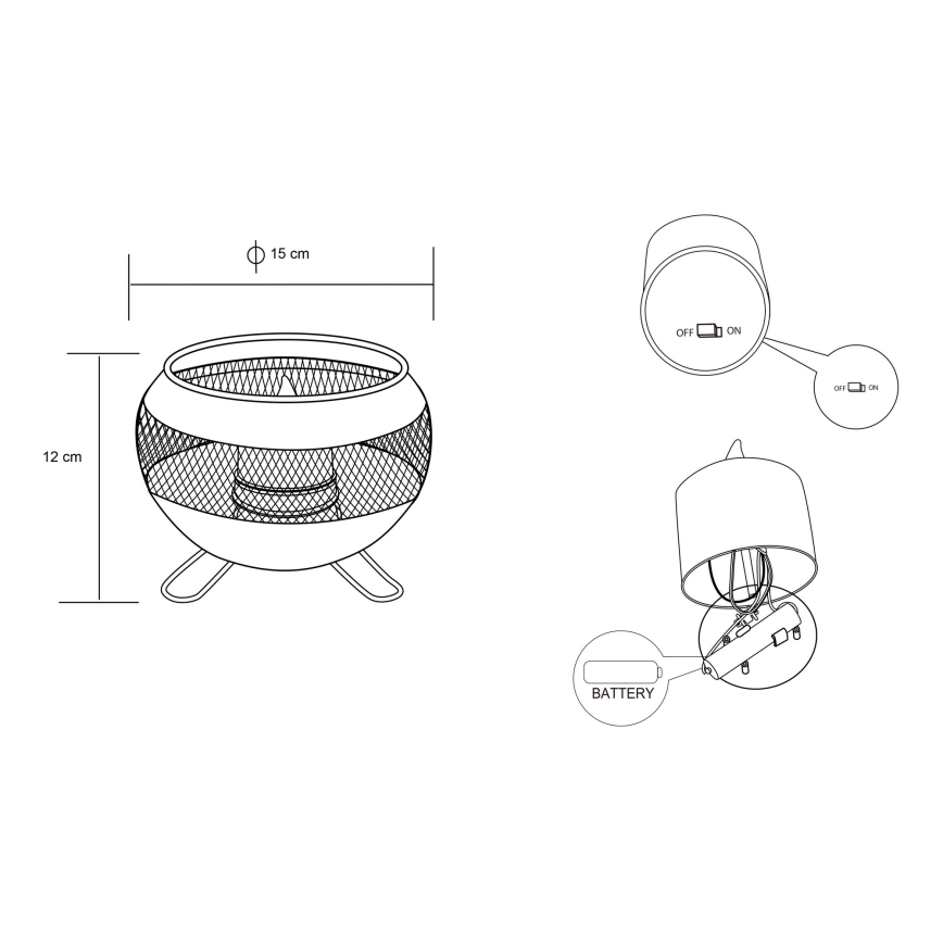 Globo - LED Solární svítidlo LED/1,2V IP44