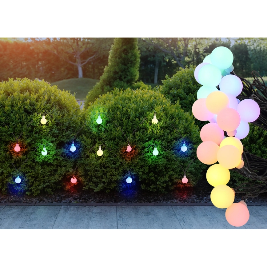 Globo - LED Solární řetěz 20xLED/1,2V IP44 300 mAh 5,8 m