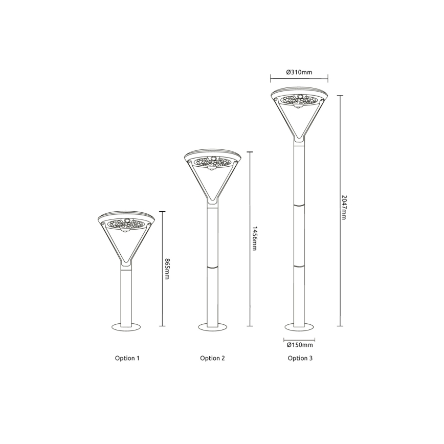 Globo - LED Solární lampa LED/18W/3,7V 8000 mAh IP54