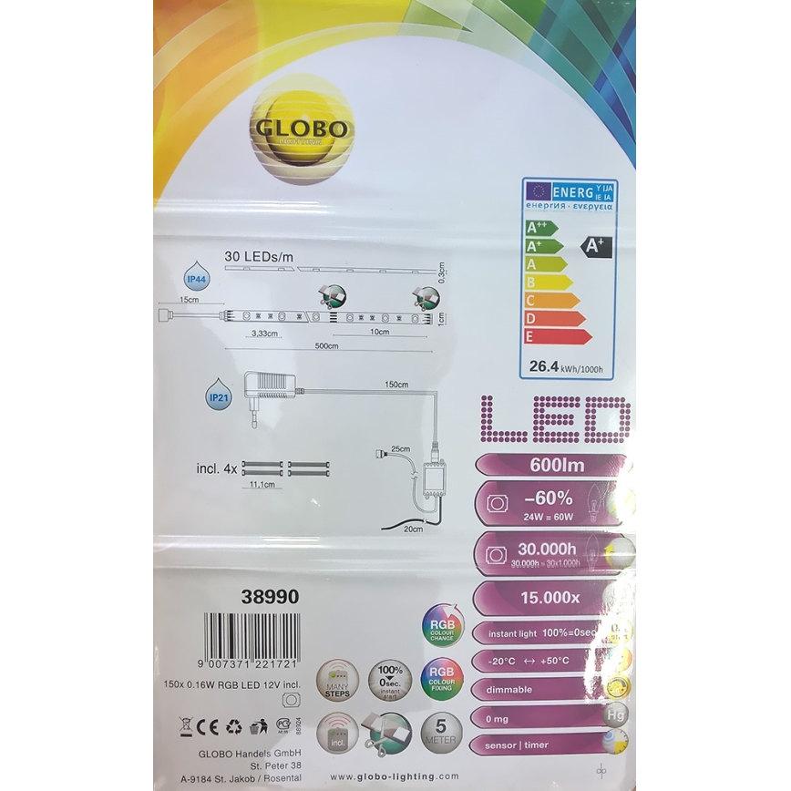 Globo 38990 - LED pásek LED BAND 150xLED/0,16W
