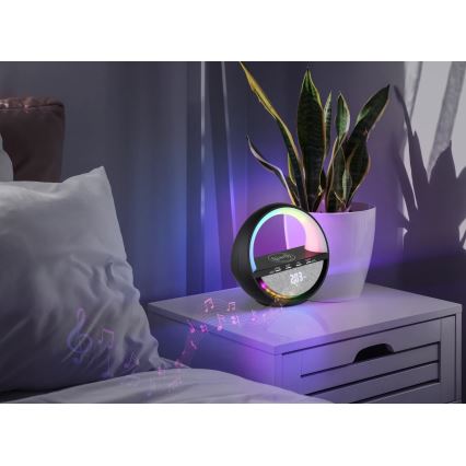 Globo - LED RGB Dotyková nabíjecí stolní lampa s reproduktorem a bezdrátovým nabíjením QI LED/3,5W/5V 1800 mAh