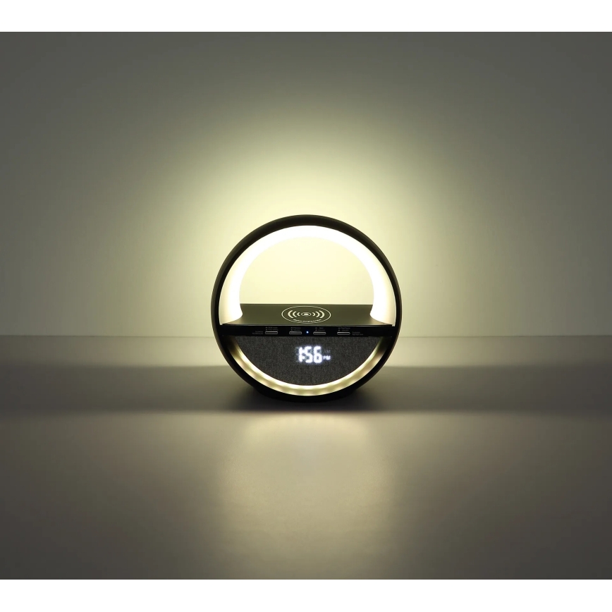 Globo - LED RGBW Dotyková nabíjecí stolní lampa s reproduktorem a bezdrátovým nabíjením QI LED/3,5W/5V 1800 mAh