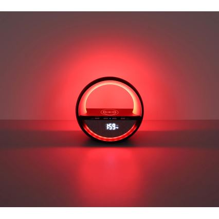 Globo - LED RGBW Dotyková nabíjecí stolní lampa s reproduktorem a bezdrátovým nabíjením QI LED/3,5W/5V 1800 mAh