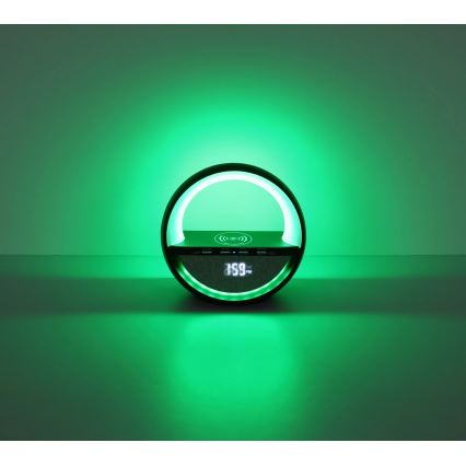 Globo - LED RGBW Dotyková nabíjecí stolní lampa s reproduktorem a bezdrátovým nabíjením QI LED/3,5W/5V 1800 mAh