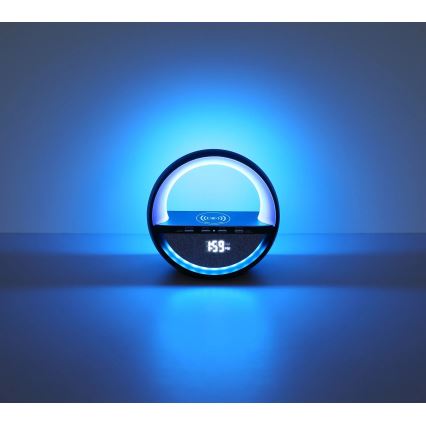 Globo - LED RGBW Dotyková nabíjecí stolní lampa s reproduktorem a bezdrátovým nabíjením QI LED/3,5W/5V 1800 mAh