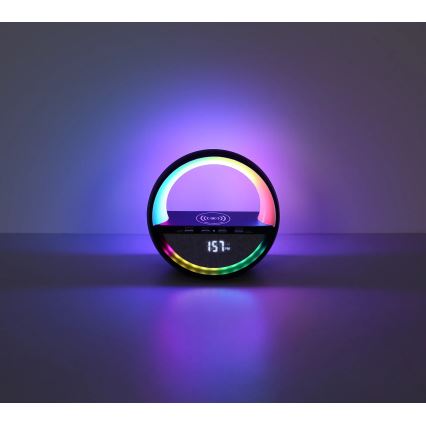 Globo - LED RGBW Dotyková nabíjecí stolní lampa s reproduktorem a bezdrátovým nabíjením QI LED/3,5W/5V 1800 mAh