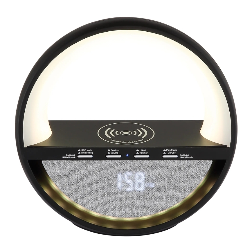 Globo - LED RGBW Dotyková nabíjecí stolní lampa s reproduktorem a bezdrátovým nabíjením QI LED/3,5W/5V 1800 mAh
