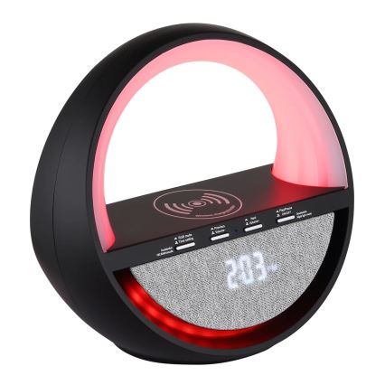 Globo - LED RGBW Dotyková nabíjecí stolní lampa s reproduktorem a bezdrátovým nabíjením QI LED/3,5W/5V 1800 mAh