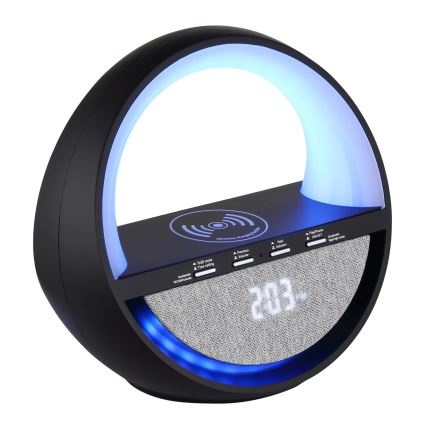 Globo - LED RGBW Dotyková nabíjecí stolní lampa s reproduktorem a bezdrátovým nabíjením QI LED/3,5W/5V 1800 mAh