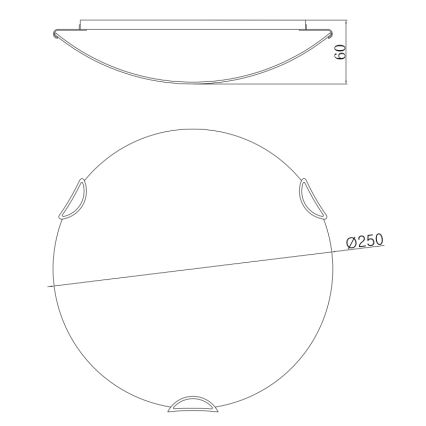 Globo - Stropní svítidlo 1xE27/60W/230V