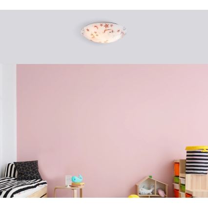 Globo - Dětské stropní svítidlo 2xE27ILLU/60W/230V pr. 40 cm jednorožec
