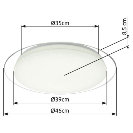 Globo - LED Stmívatelné stropní svítidlo LED/30W/230V 3000-6500K + dálkové ovládání