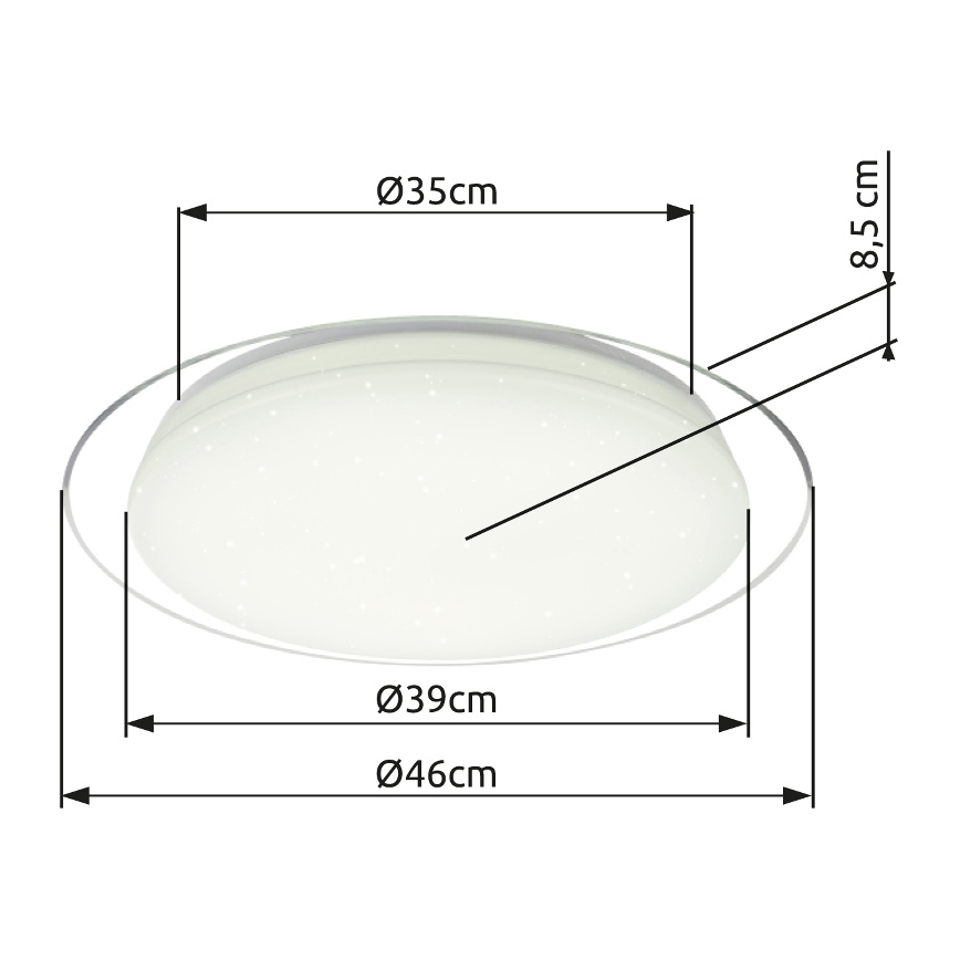 Globo - LED Stmívatelné stropní svítidlo LED/30W/230V 3000-6500K + dálkové ovládání