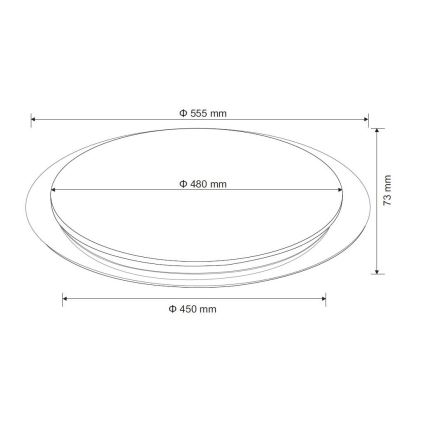 Globo - LED Stmívatelné stropní svítidlo LED/60W/230V + dálkové ovládání