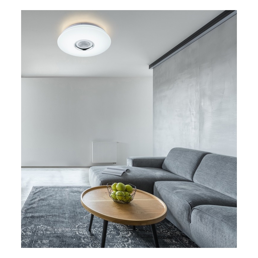 Globo - LED RGB Stmívatelné svítidlo s reproduktorem LED/18W/230V + LED/6W/230V 2700-6500K + dálkové ovládání