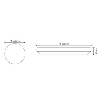 Globo - LED Stropní svítidlo s dálkovým ovladačem LED/60W/230V