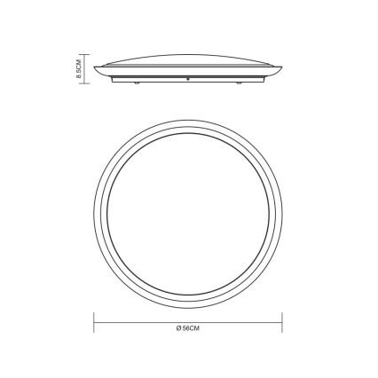 Globo - LED Stmívatelné stropní svítidlo LED/40W/230V + dálkové ovládání