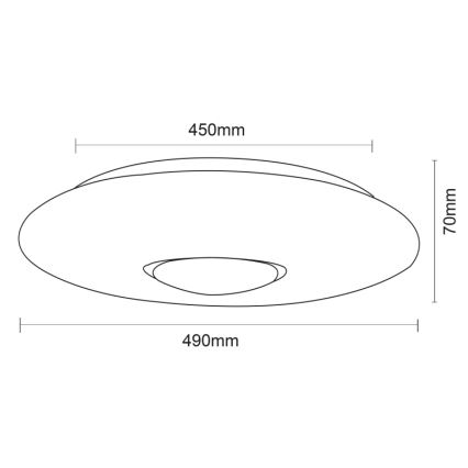 Globo - LED RGBW Stmívatelné stropní svítidlo LED/40W/230V 3000-6500K + dálkové ovládání