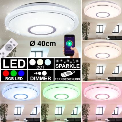 Globo - LED RGBW Stmívatelné stropní svítidlo LED/16W/230V 2700-6500K WiFi Tuya + dálkové ovládání
