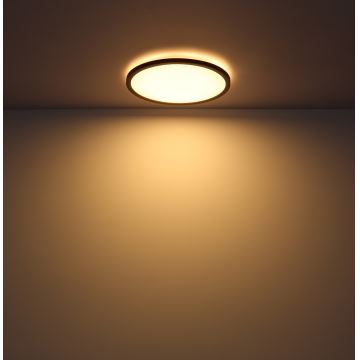 Globo - LED Stmívatelné koupelnové stropní svítidlo LED/18W/230V pr. 29,4 cm IP44 černá