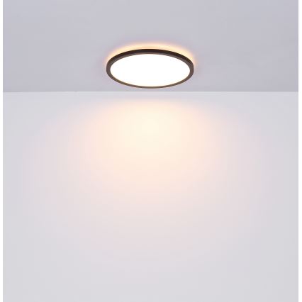 Globo - LED Stmívatelné koupelnové stropní svítidlo LED/18W/230V pr. 29,4 cm IP44 černá