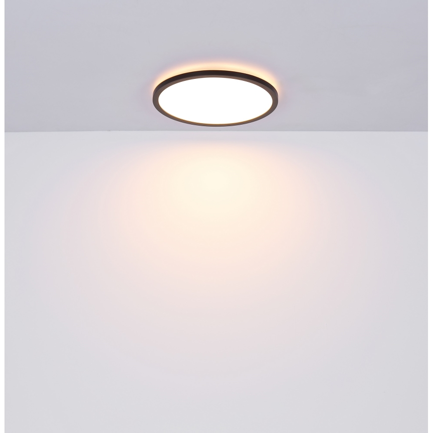 Globo - LED Stmívatelné koupelnové stropní svítidlo LED/18W/230V pr. 29,4 cm IP44 černá