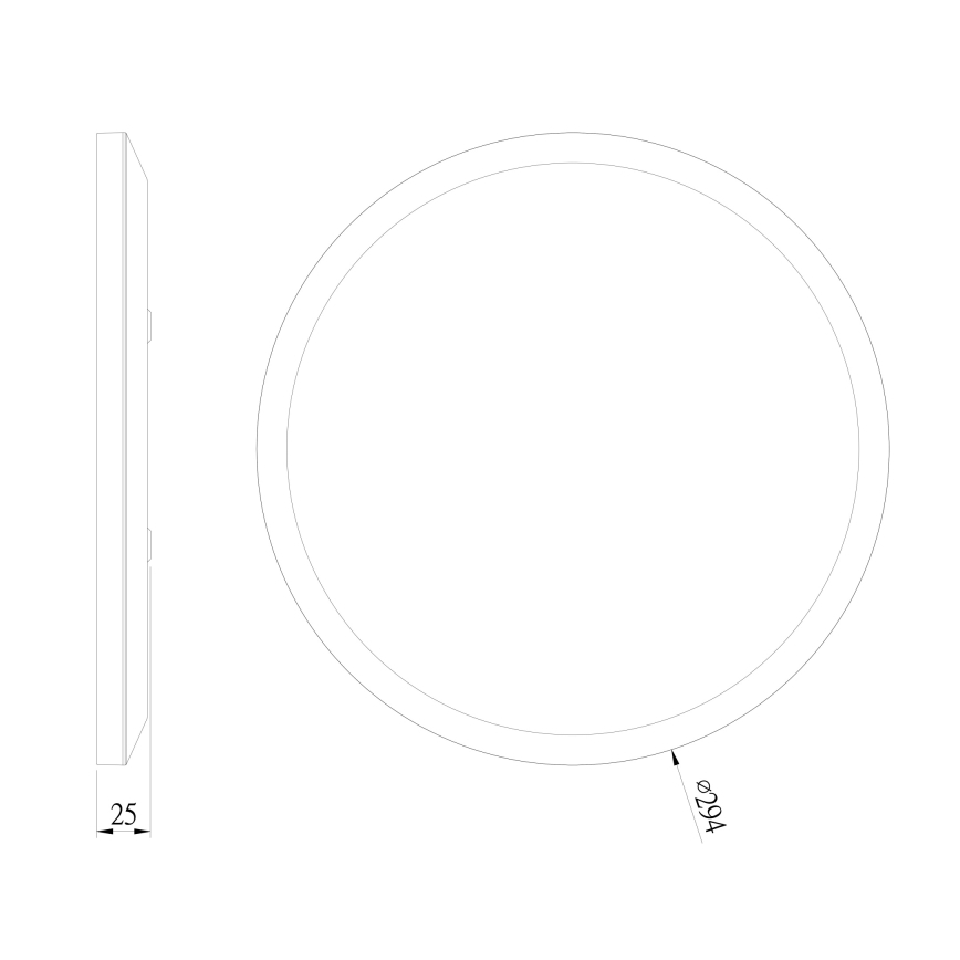 Globo - LED Stmívatelné koupelnové stropní svítidlo LED/18W/230V pr. 29,4 cm IP44 černá