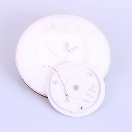 Globo - LED Stmívatelné koupelnové stropní svítidlo LED/18W/230V pr. 29,4 cm IP44 hnědá