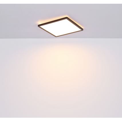 Globo - LED Stmívatelné koupelnové stropní svítidlo LED/18W/230V 29,4x29,4 cm IP44 černá