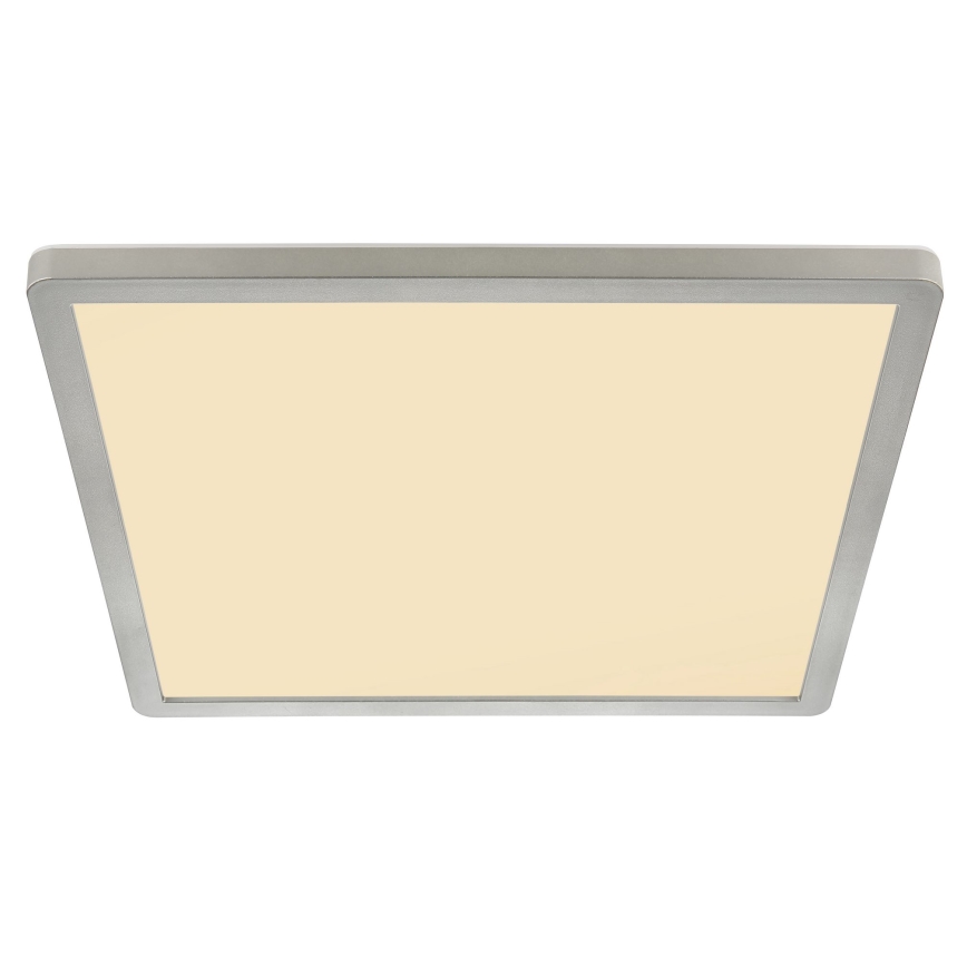 Globo - LED Stmívatelné koupelnové stropní svítidlo LED/18W/230V 29,4x29,4 cm IP44 matný chrom